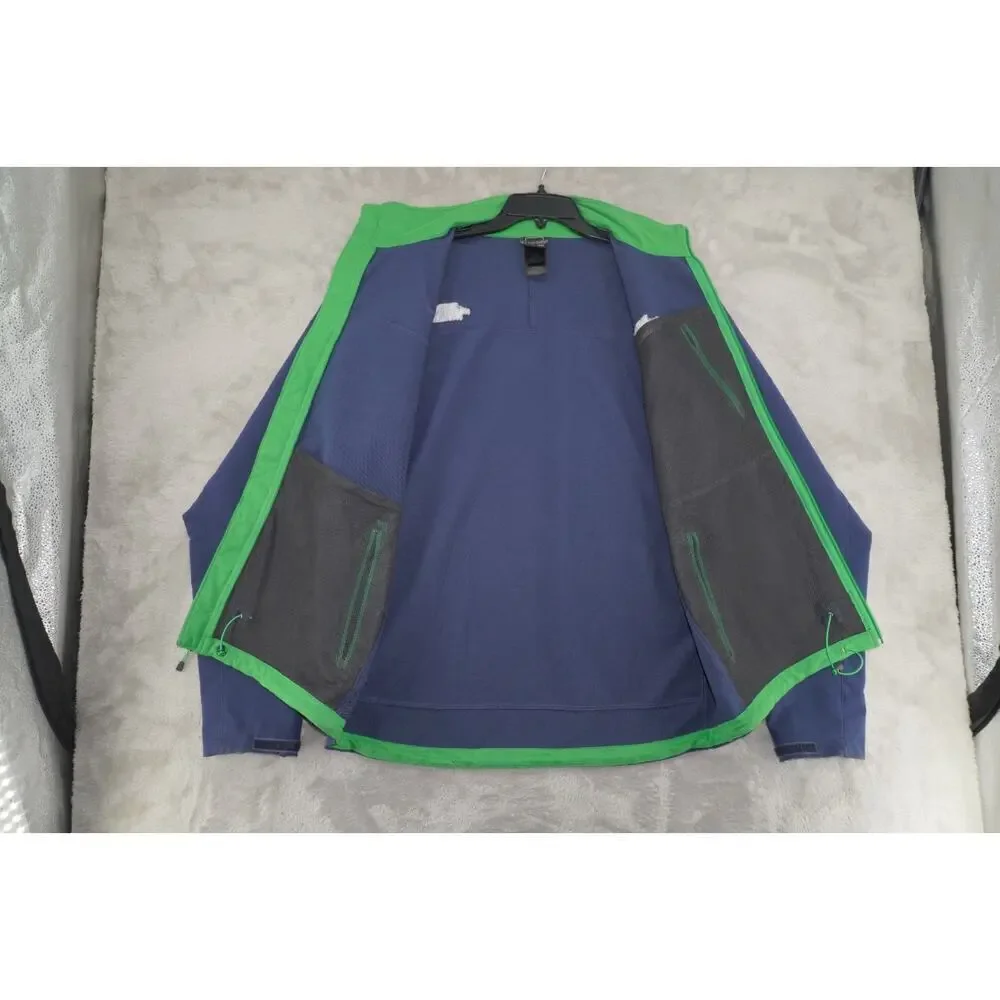 The North Face Apex Softshell Jacket Blue Green Trim Windproof Men’s Large